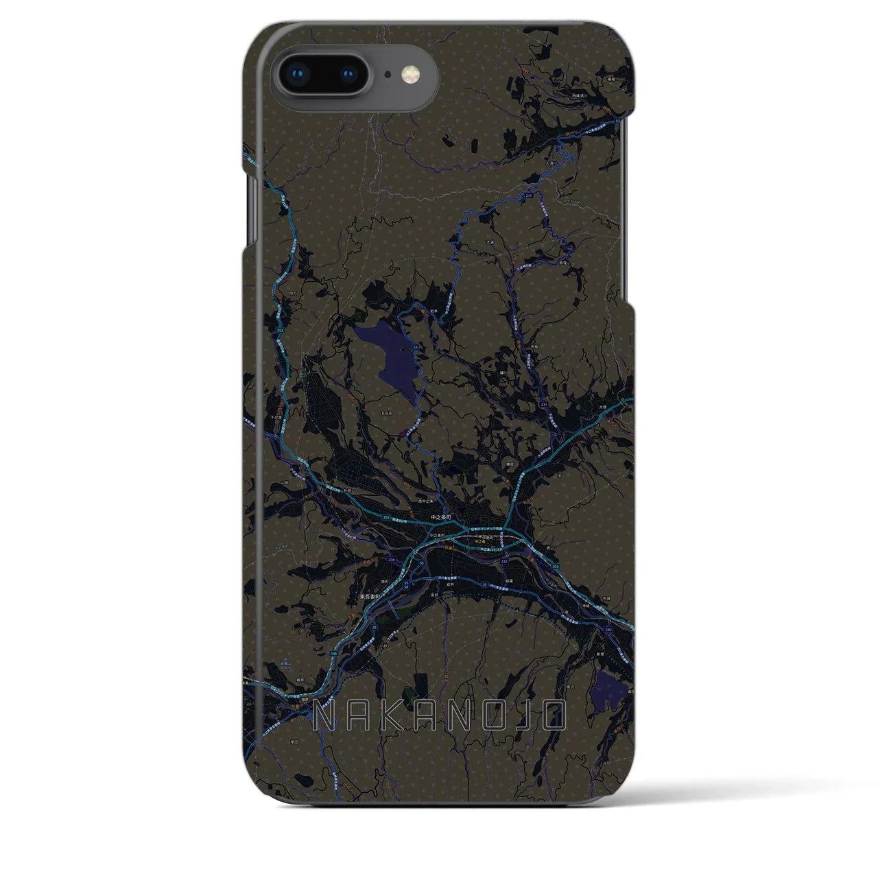 【中之条(群馬県)】地図柄iPhoneケース(バックカバータイプ)