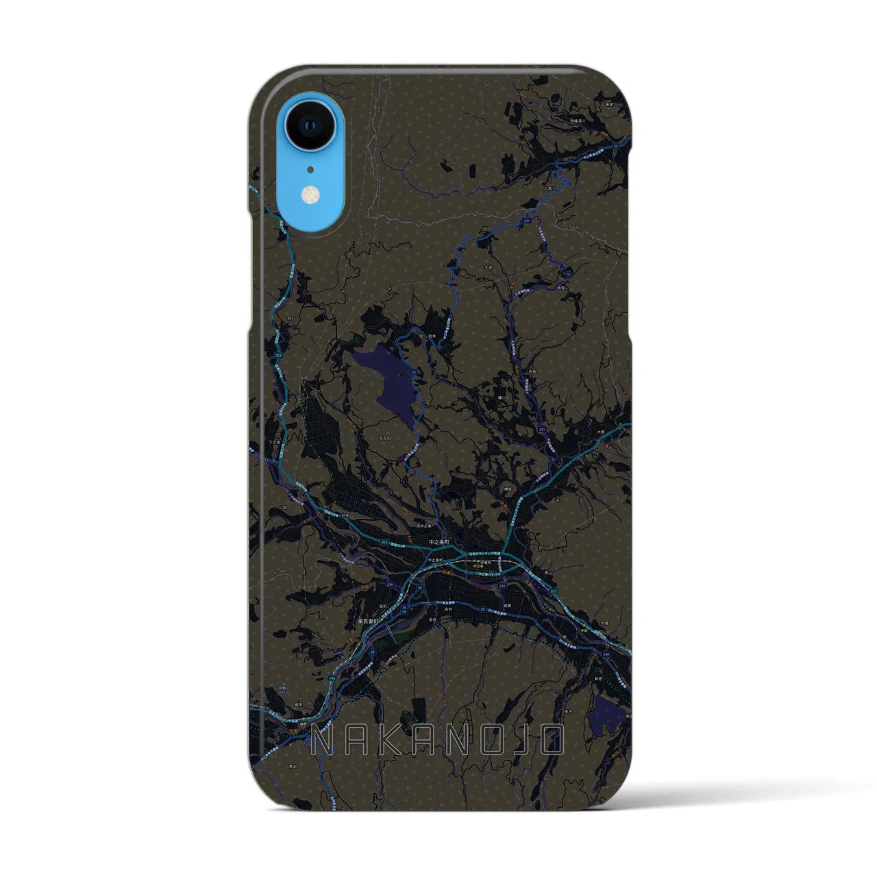 【中之条(群馬県)】地図柄iPhoneケース(バックカバータイプ)