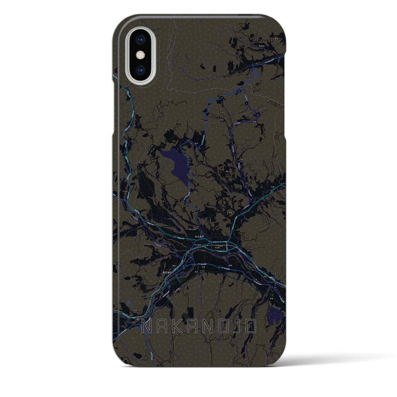 【中之条(群馬県)】地図柄iPhoneケース(バックカバータイプ)