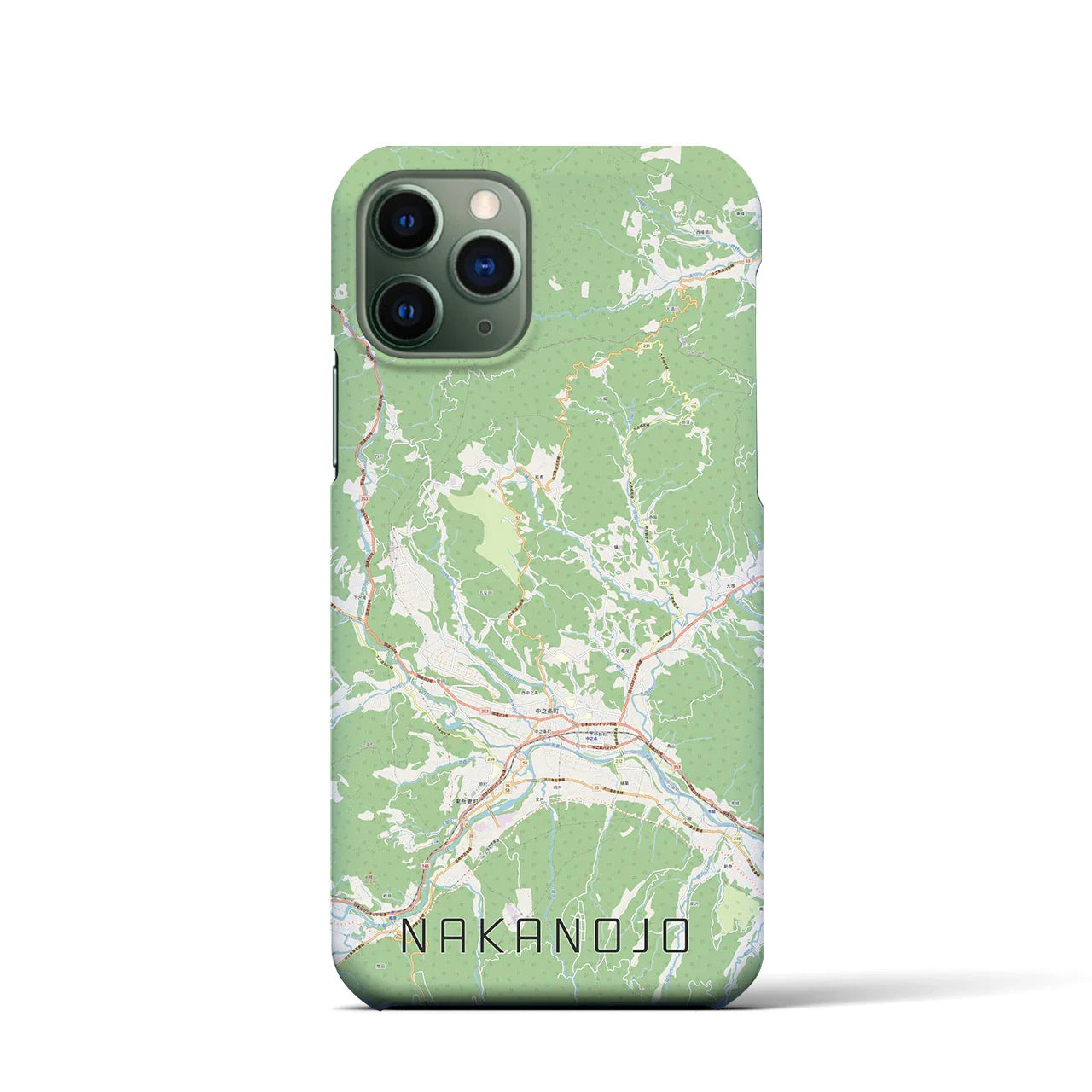 【中之条(群馬県)】地図柄iPhoneケース(バックカバータイプ)