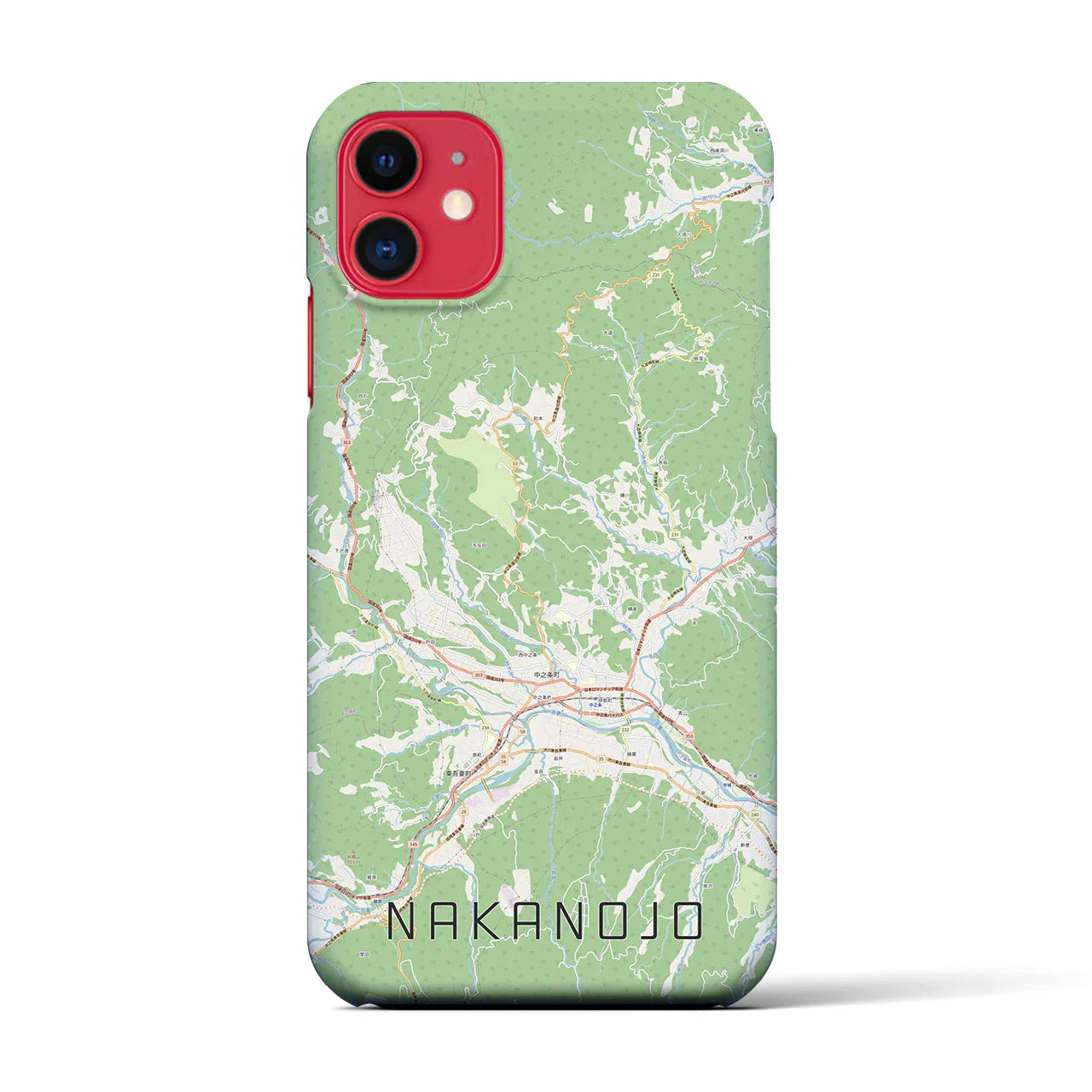 【中之条(群馬県)】地図柄iPhoneケース(バックカバータイプ)