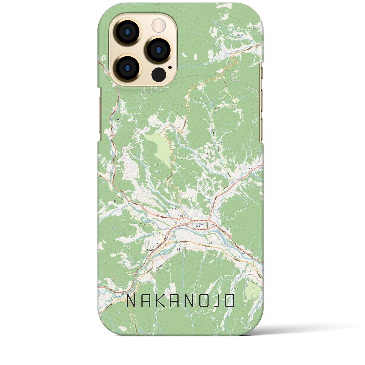 【中之条(群馬県)】地図柄iPhoneケース(バックカバータイプ)