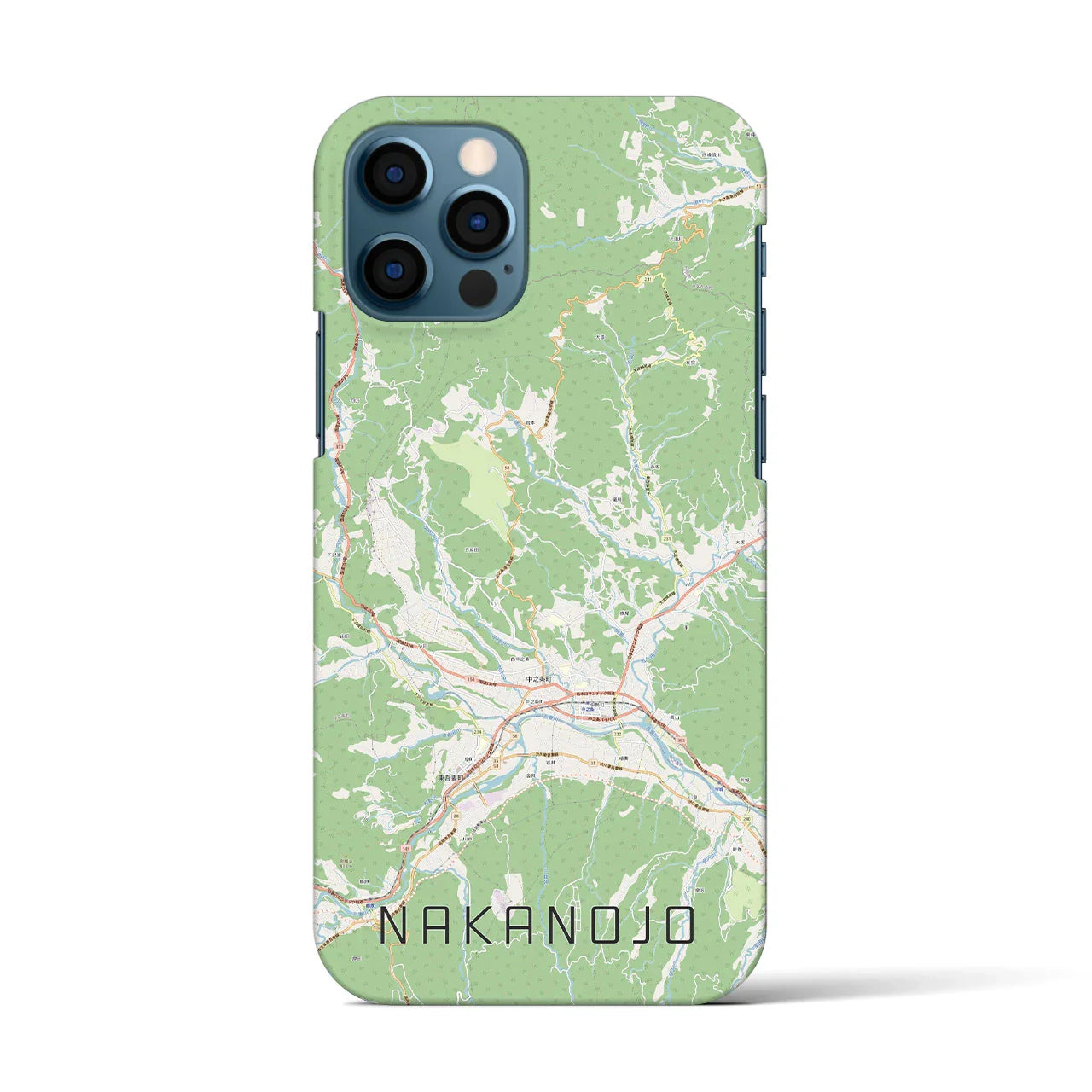 【中之条(群馬県)】地図柄iPhoneケース(バックカバータイプ)