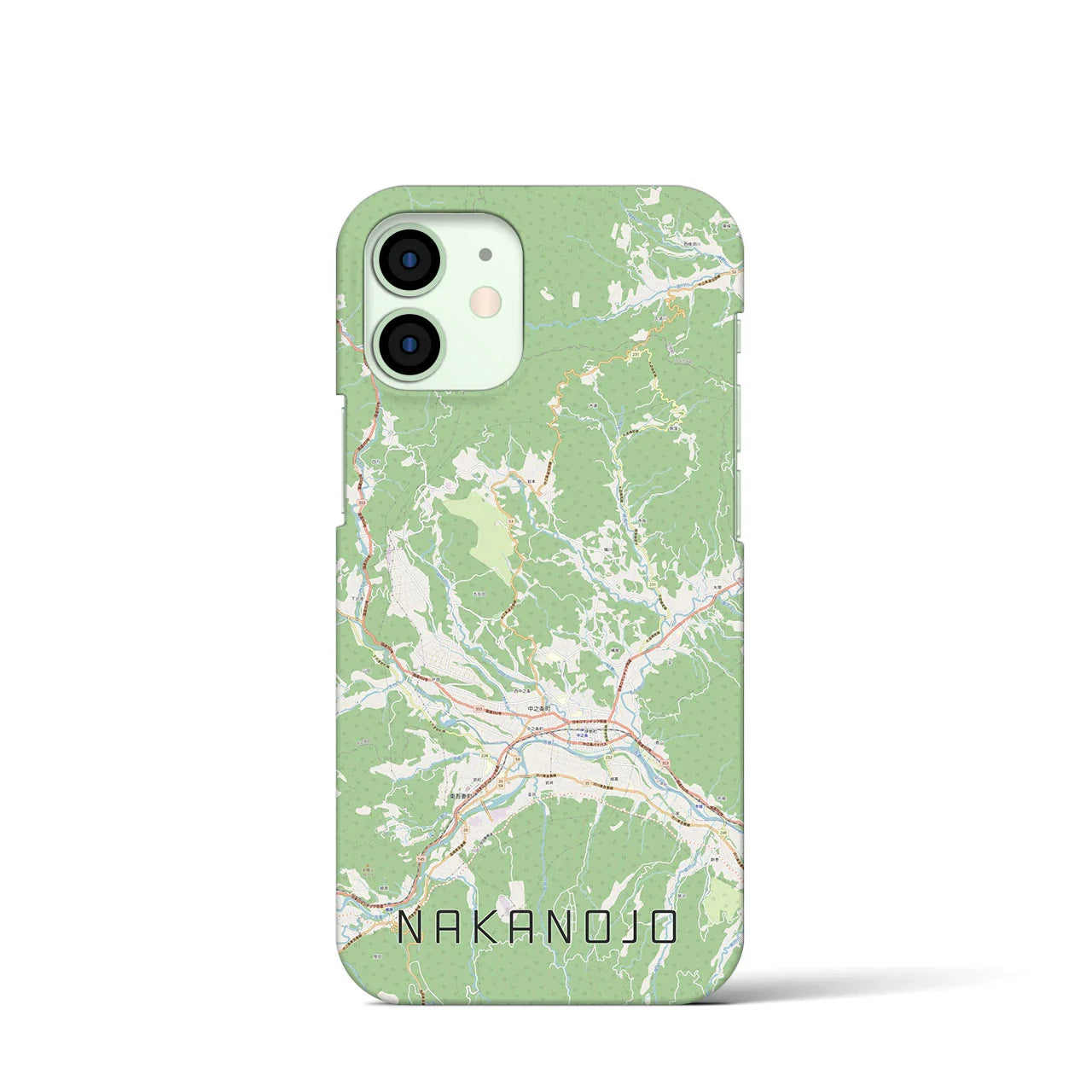 【中之条(群馬県)】地図柄iPhoneケース(バックカバータイプ)