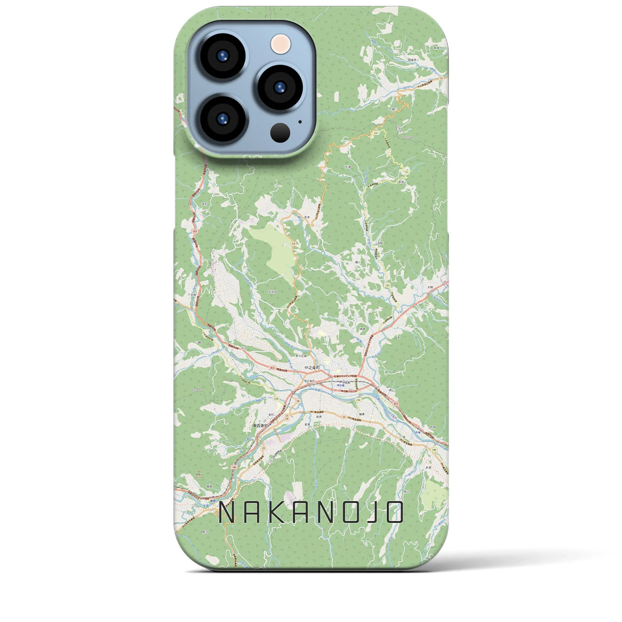 【中之条(群馬県)】地図柄iPhoneケース(バックカバータイプ)