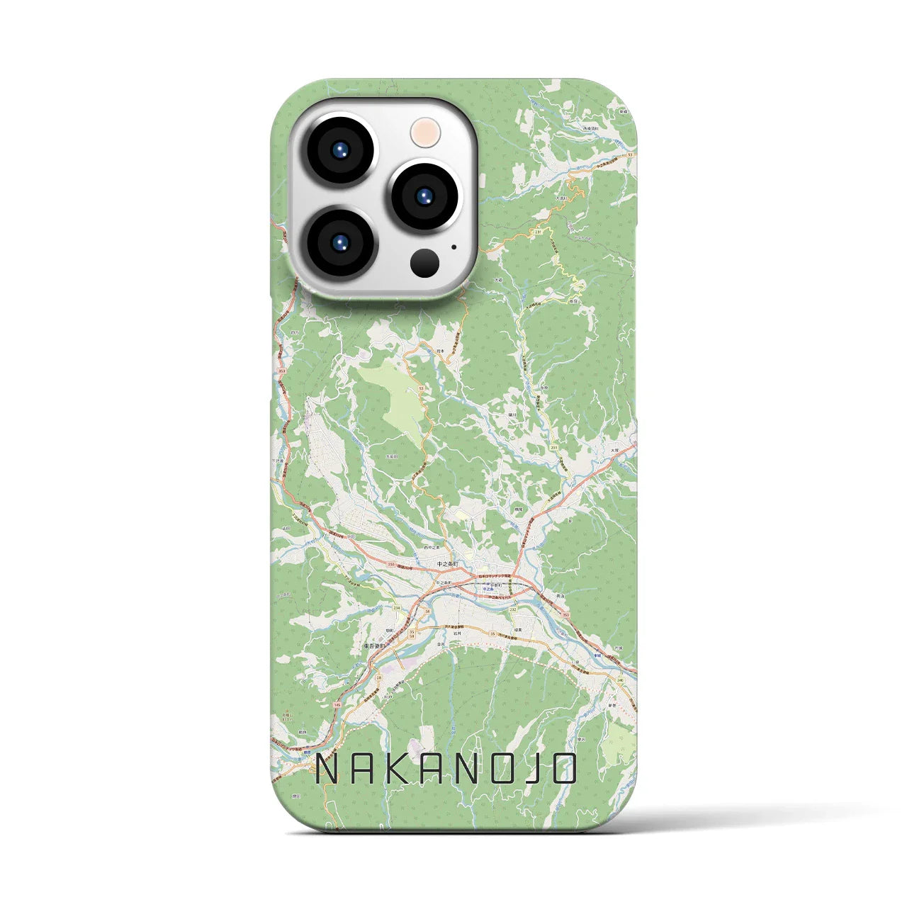 【中之条(群馬県)】地図柄iPhoneケース(バックカバータイプ)