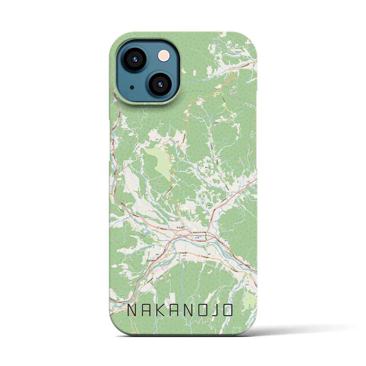 【中之条(群馬県)】地図柄iPhoneケース(バックカバータイプ)