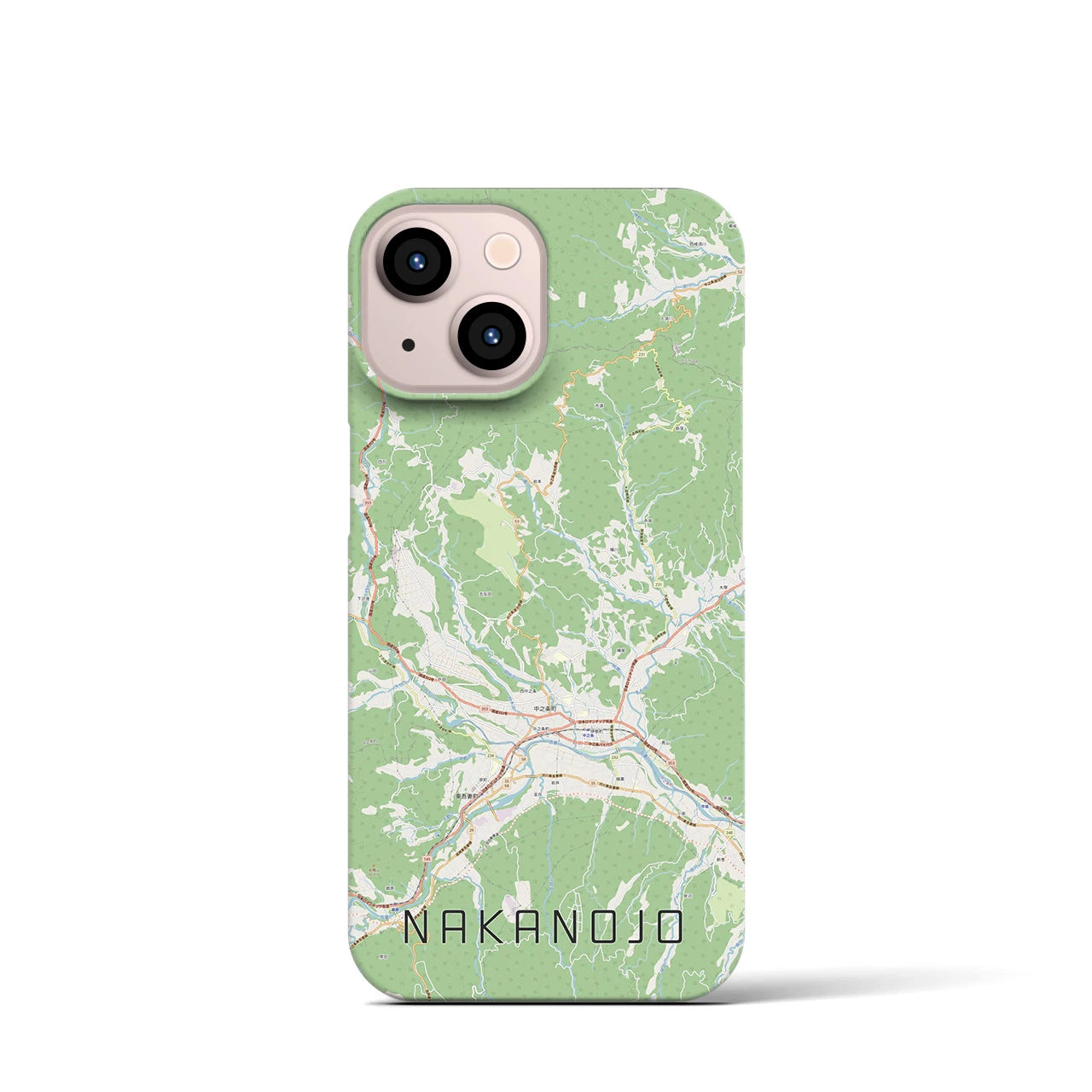 【中之条(群馬県)】地図柄iPhoneケース(バックカバータイプ)