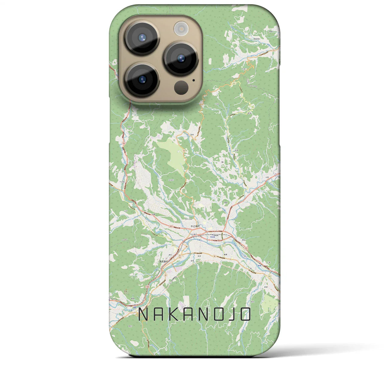 【中之条(群馬県)】地図柄iPhoneケース(バックカバータイプ)
