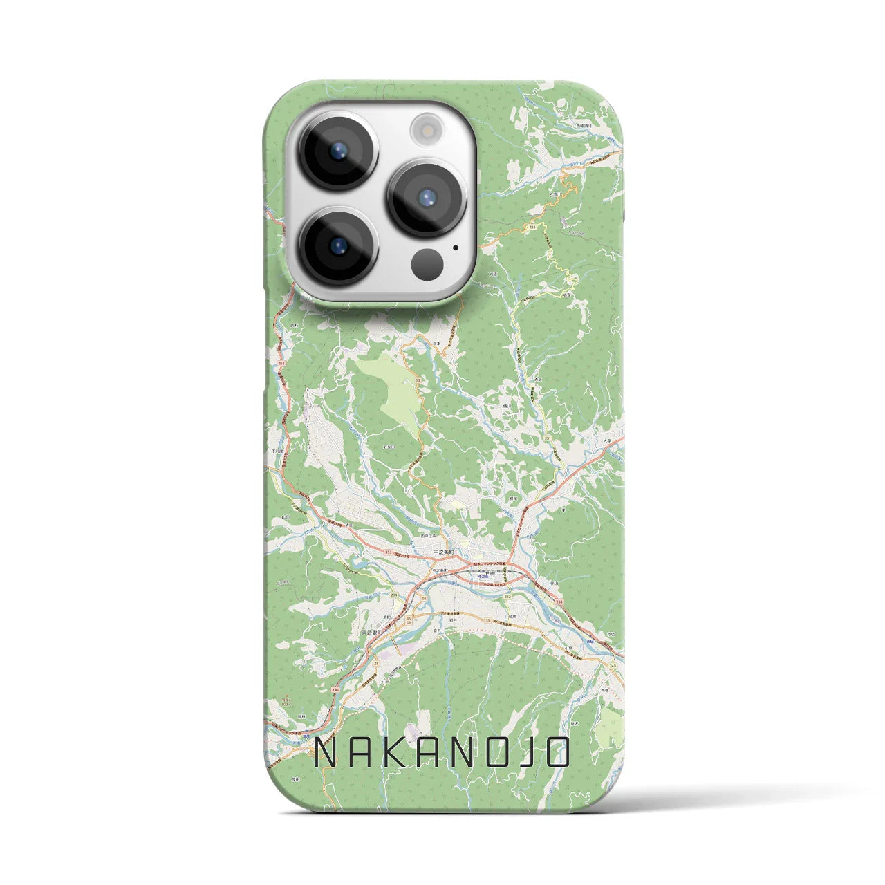 【中之条(群馬県)】地図柄iPhoneケース(バックカバータイプ)
