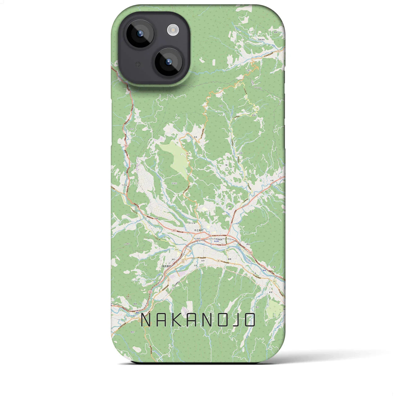 【中之条(群馬県)】地図柄iPhoneケース(バックカバータイプ)