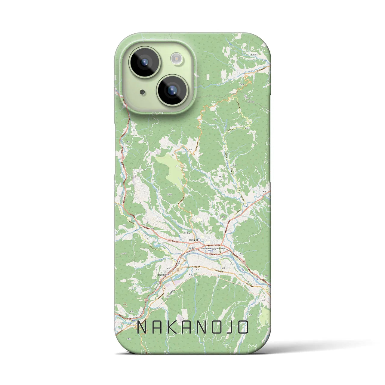 【中之条(群馬県)】地図柄iPhoneケース(バックカバータイプ)