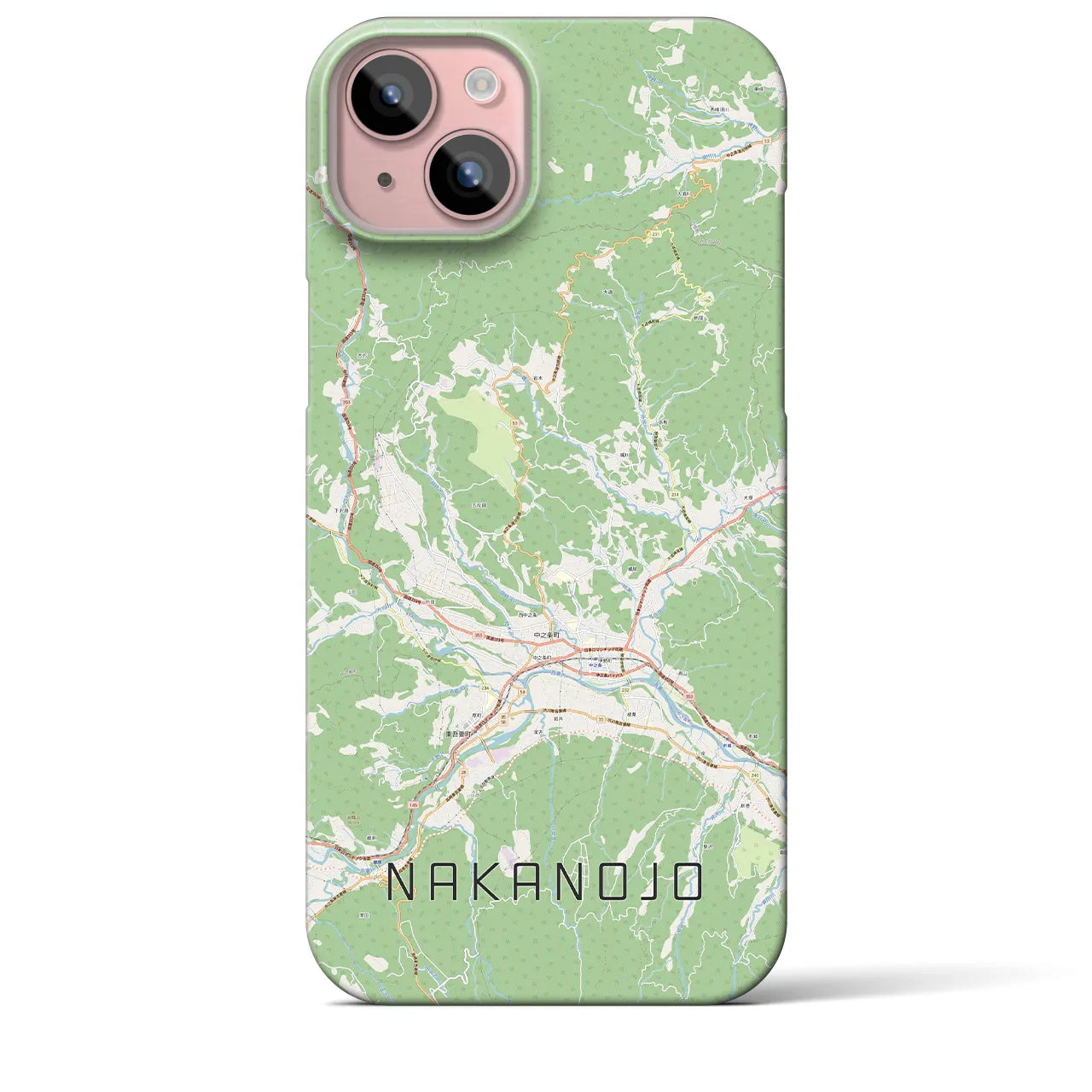 【中之条(群馬県)】地図柄iPhoneケース(バックカバータイプ)