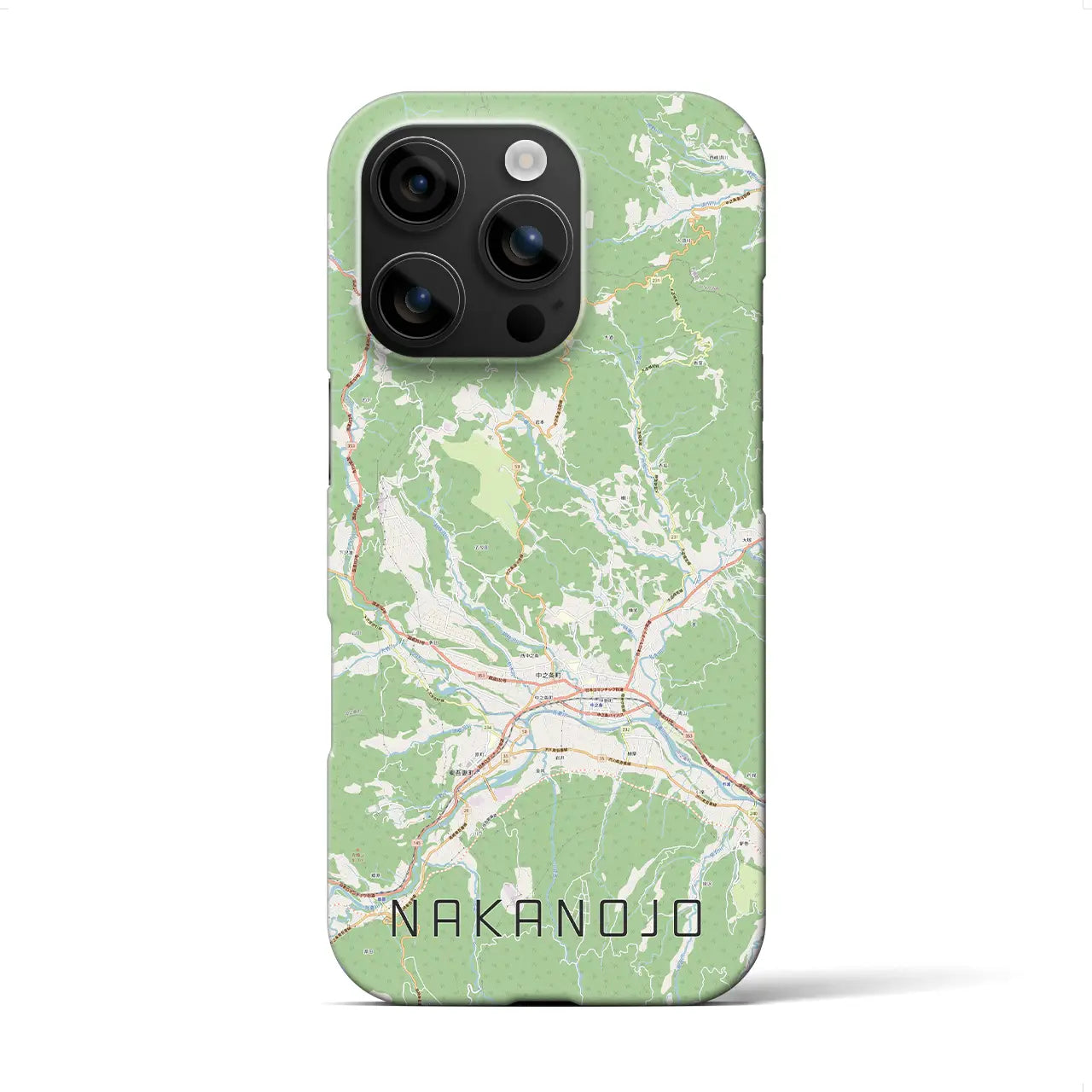 【中之条(群馬県)】地図柄iPhoneケース(バックカバータイプ)
