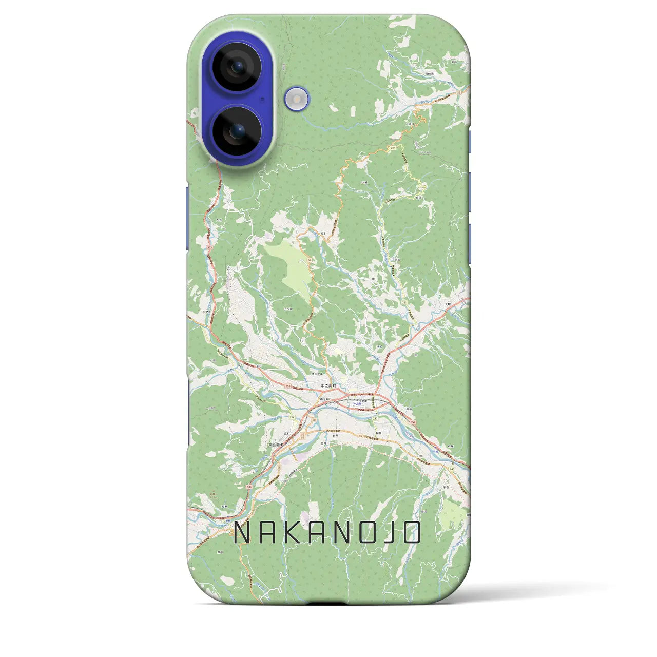 【中之条(群馬県)】地図柄iPhoneケース(バックカバータイプ)