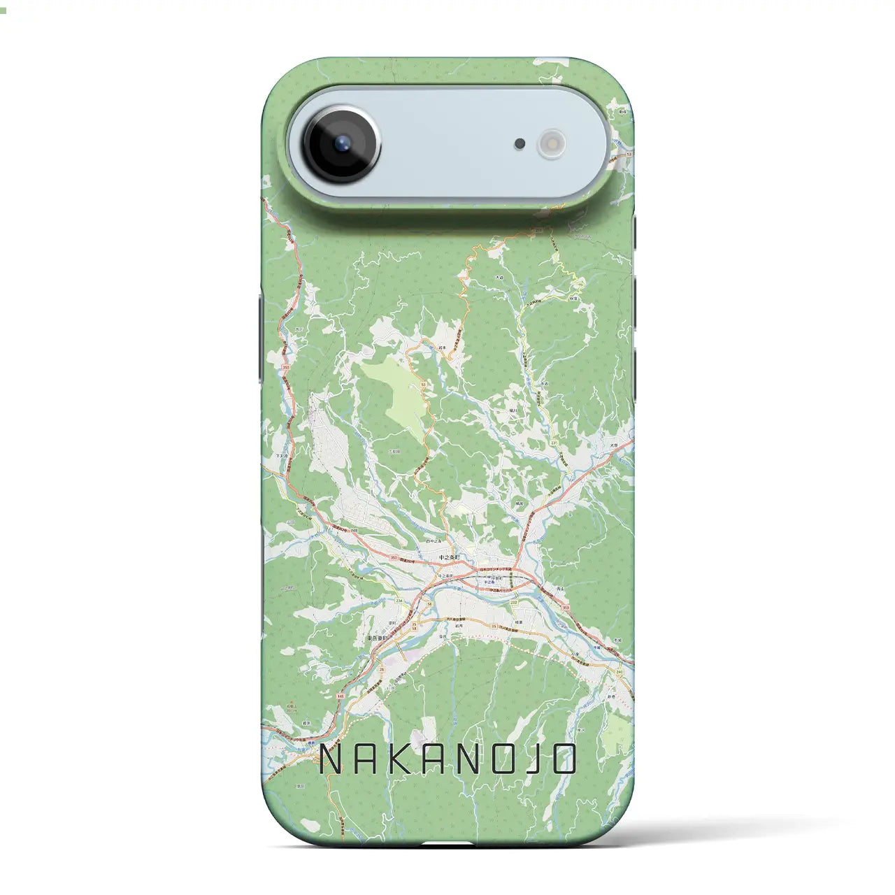 【中之条(群馬県)】地図柄iPhoneケース(バックカバータイプ)ブラック・iPhone 17 Pro Max 用