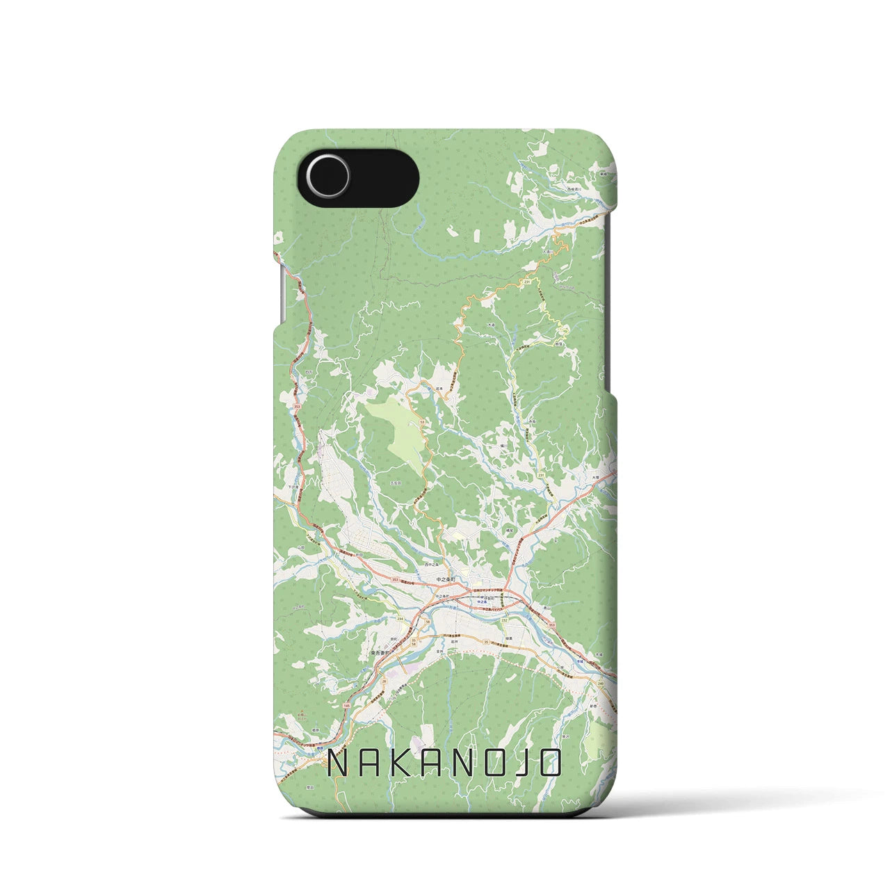 【中之条(群馬県)】地図柄iPhoneケース(バックカバータイプ)