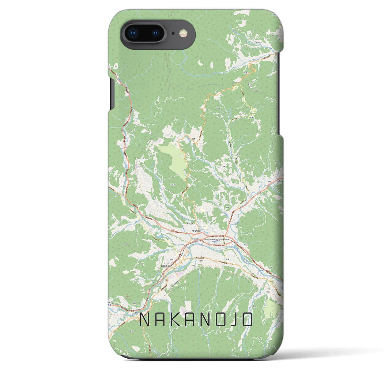 【中之条(群馬県)】地図柄iPhoneケース(バックカバータイプ)