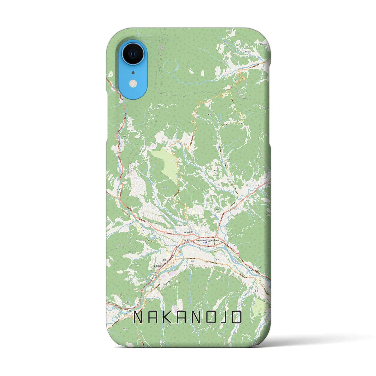 【中之条(群馬県)】地図柄iPhoneケース(バックカバータイプ)