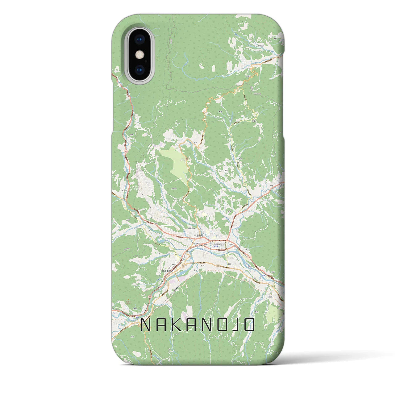 【中之条(群馬県)】地図柄iPhoneケース(バックカバータイプ)