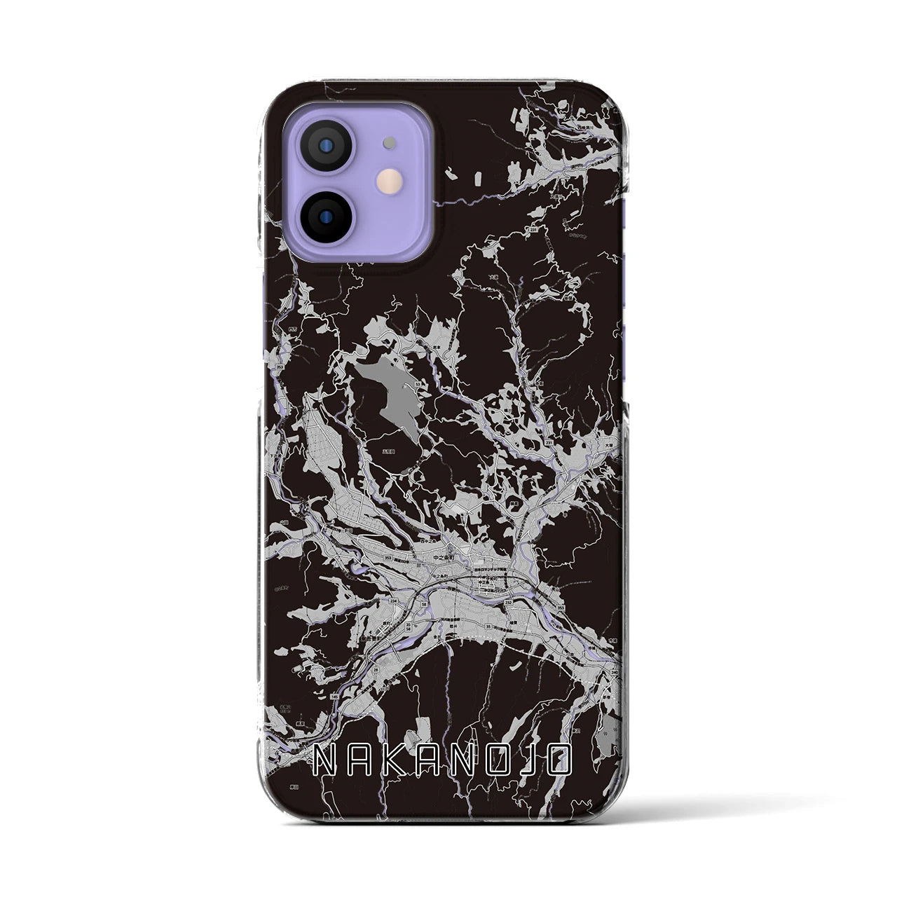 【中之条(群馬県)】地図柄iPhoneケース(クリアタイプ)