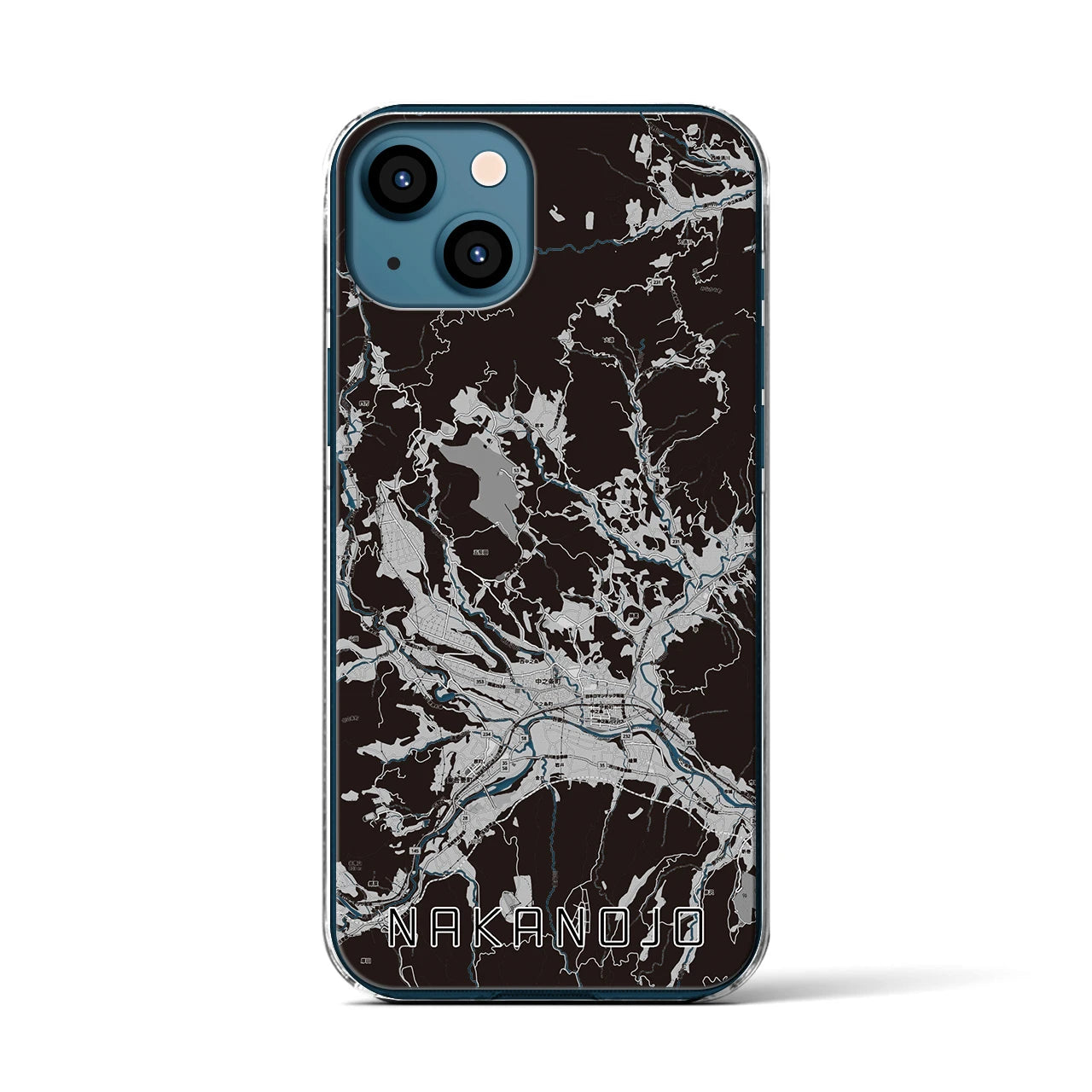 【中之条(群馬県)】地図柄iPhoneケース(クリアタイプ)