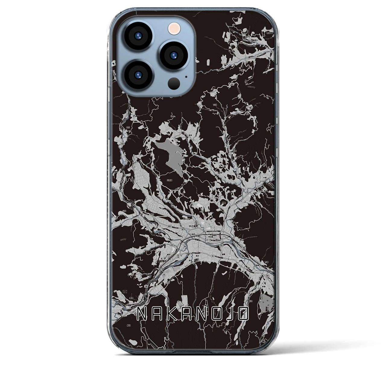 【中之条(群馬県)】地図柄iPhoneケース(クリアタイプ)