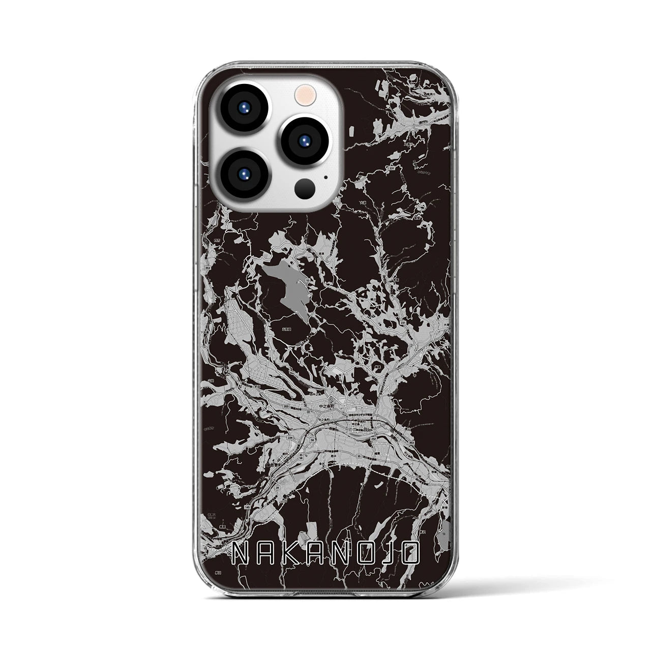 【中之条(群馬県)】地図柄iPhoneケース(クリアタイプ)