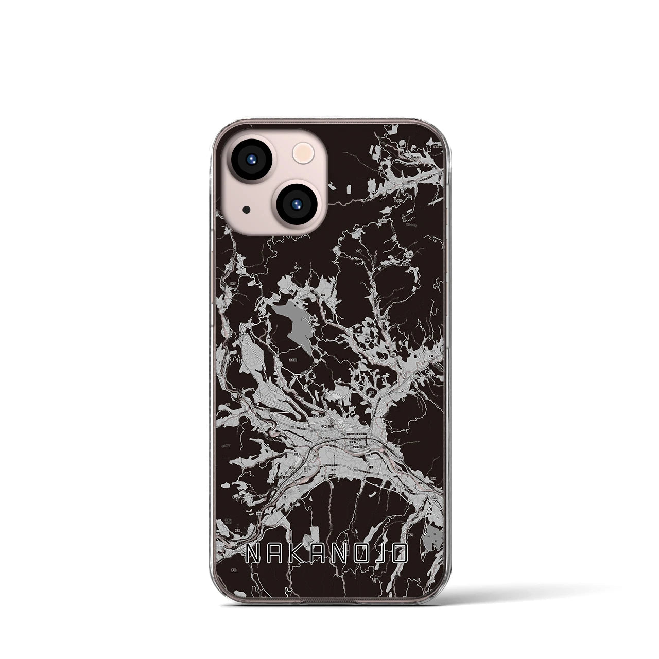 【中之条(群馬県)】地図柄iPhoneケース(クリアタイプ)