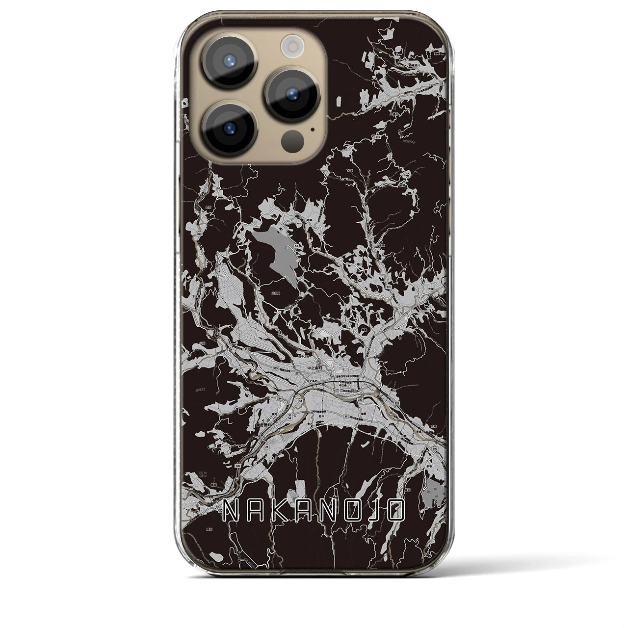 【中之条(群馬県)】地図柄iPhoneケース(クリアタイプ)