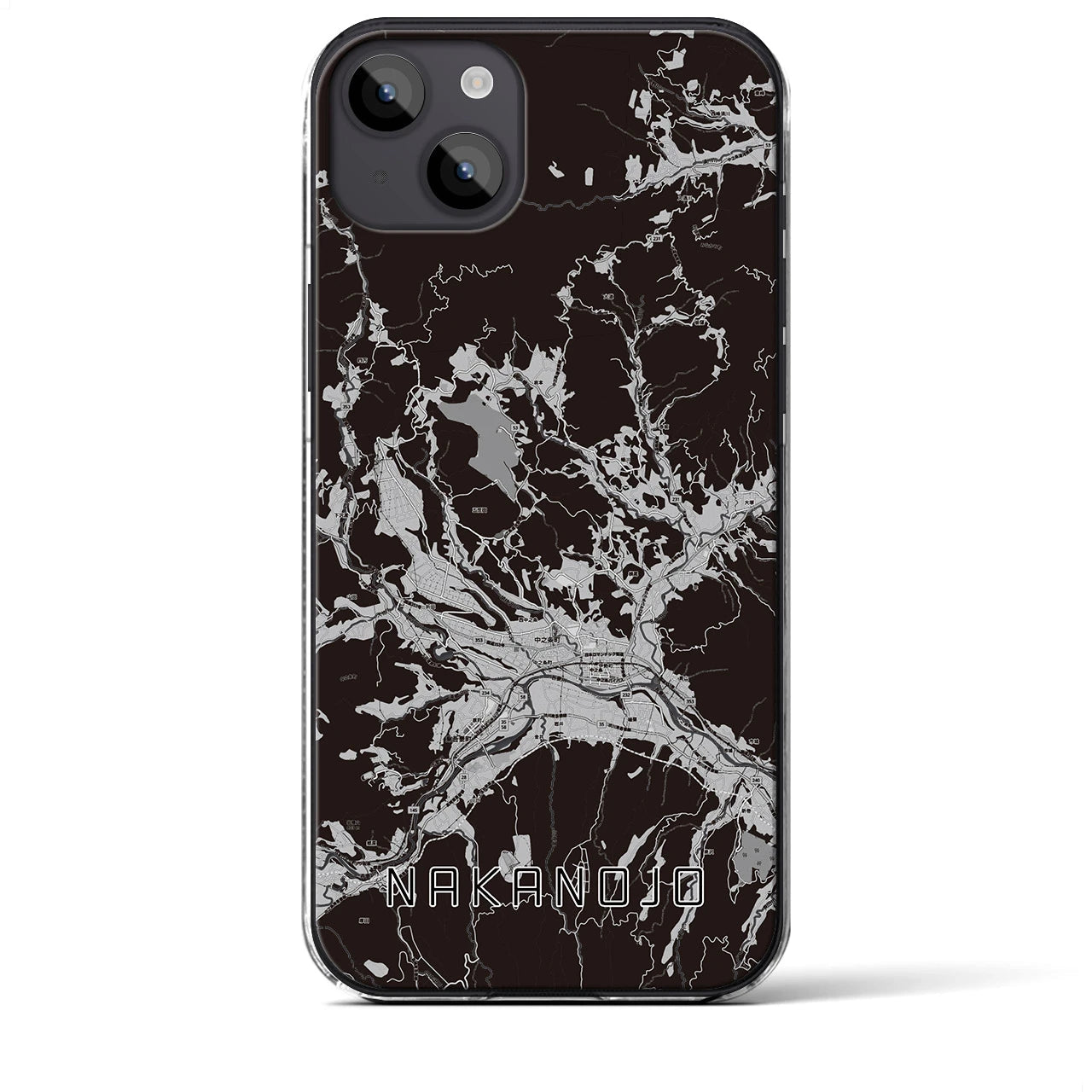 【中之条(群馬県)】地図柄iPhoneケース(クリアタイプ)