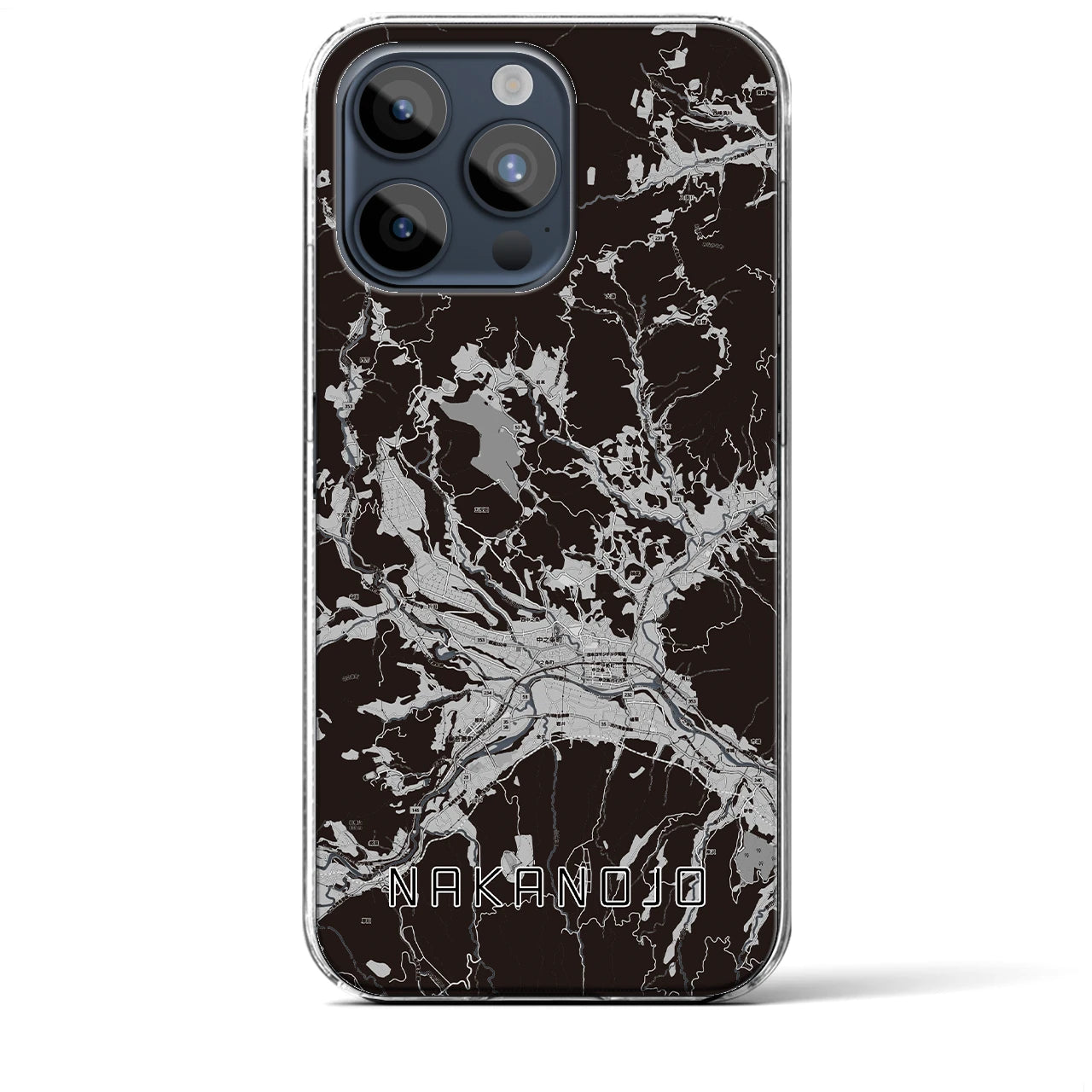 【中之条(群馬県)】地図柄iPhoneケース(クリアタイプ)