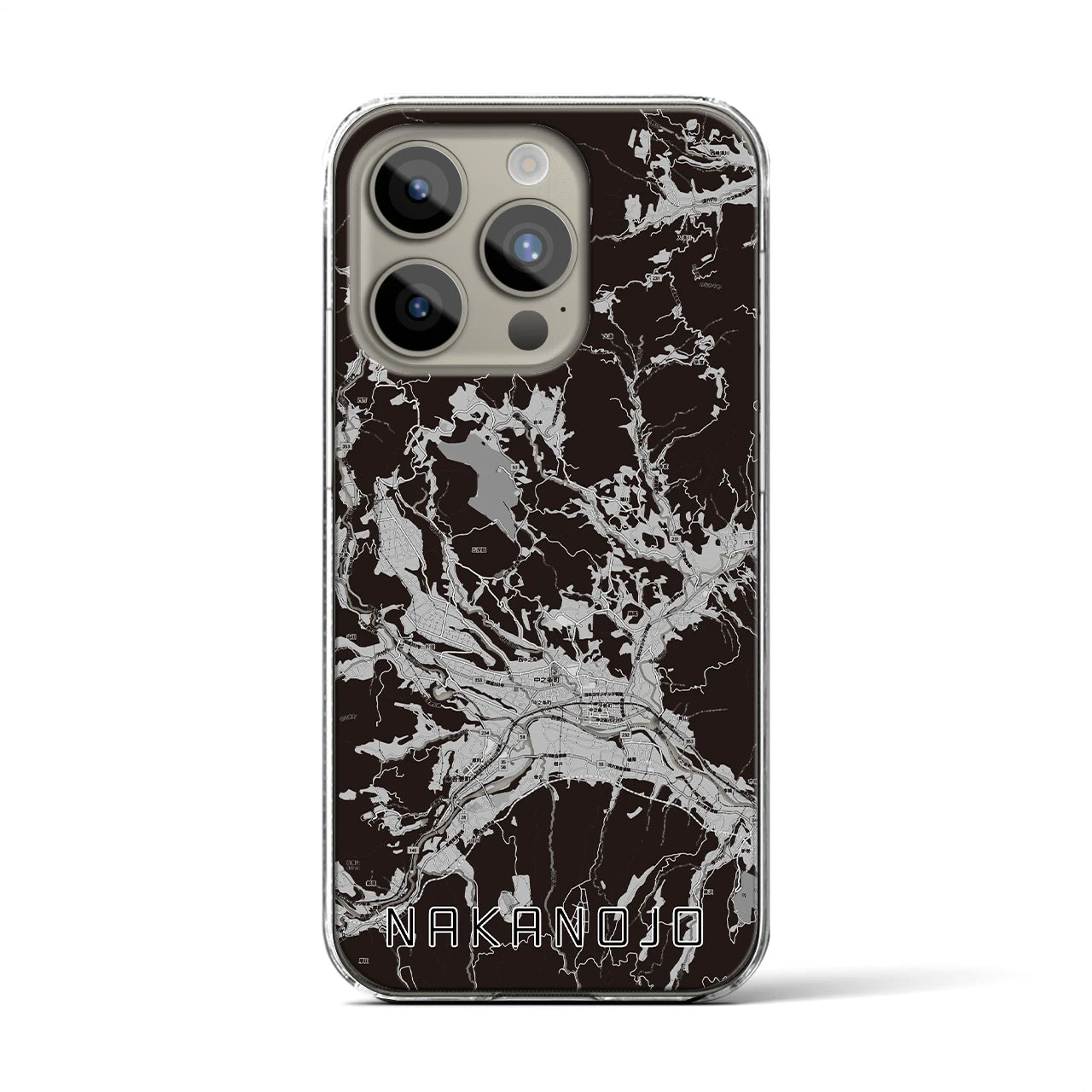 【中之条(群馬県)】地図柄iPhoneケース(クリアタイプ)