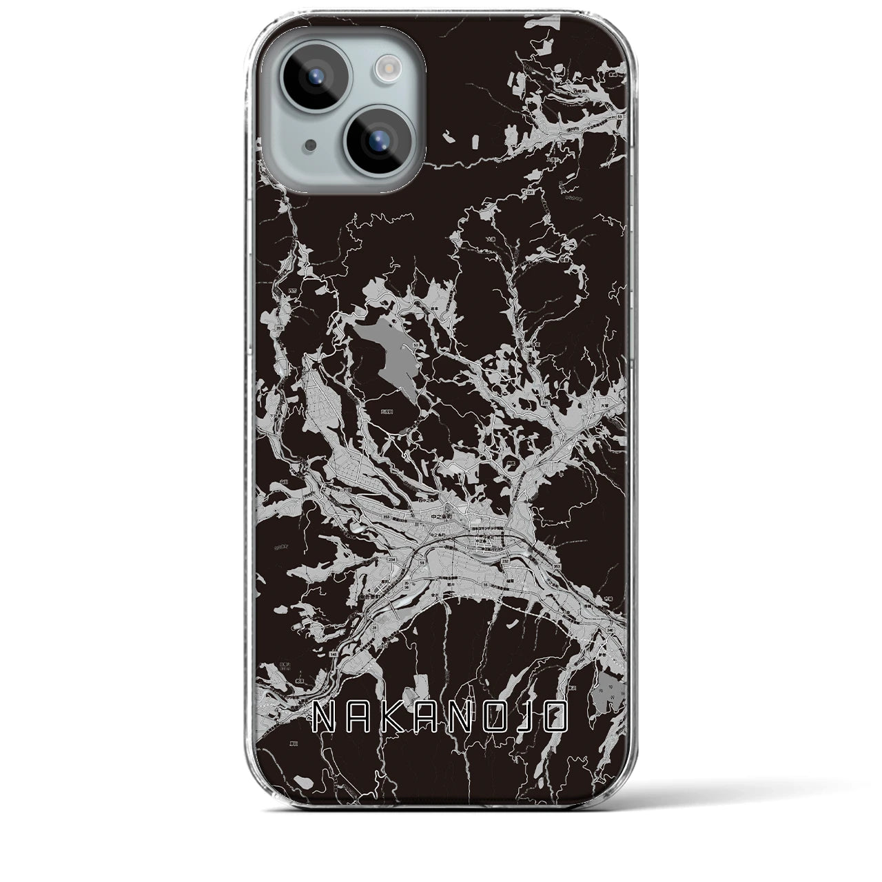 【中之条(群馬県)】地図柄iPhoneケース(クリアタイプ)