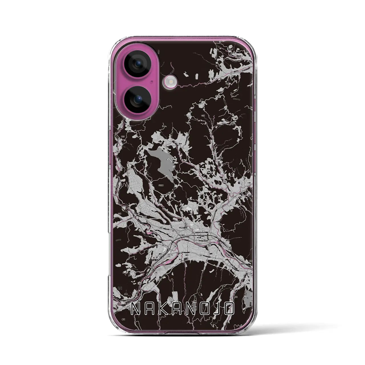 【中之条(群馬県)】地図柄iPhoneケース(クリアタイプ)