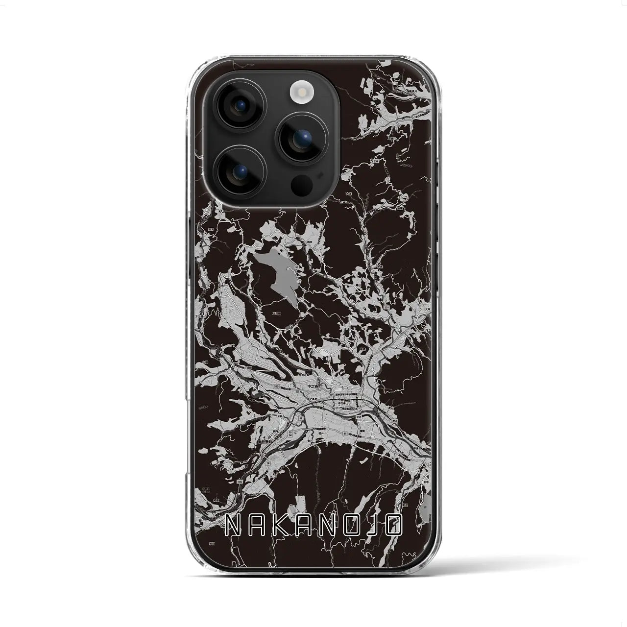 【中之条(群馬県)】地図柄iPhoneケース(クリアタイプ)