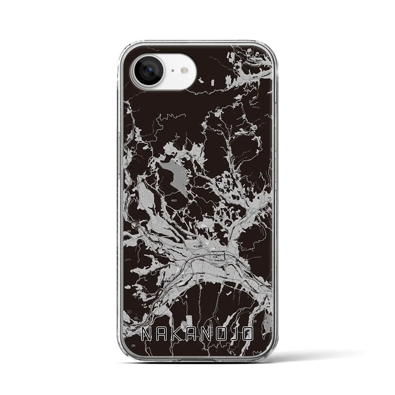 【中之条(群馬県)】地図柄iPhoneケース(クリアタイプ)