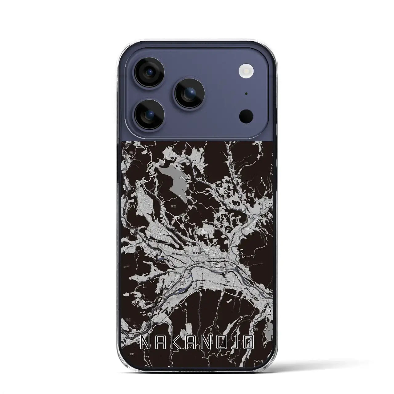 【中之条(群馬県)】地図柄iPhoneケース(クリアタイプ)