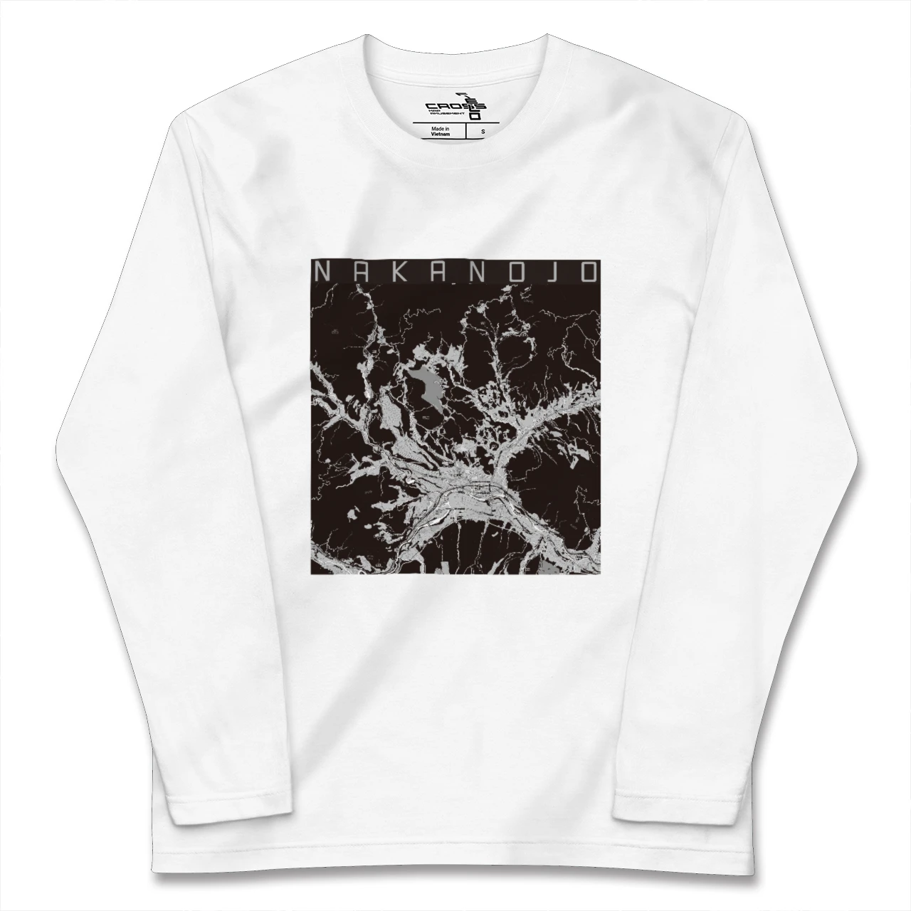 【中之条(群馬県)】地図柄ロングスリーブTシャツ