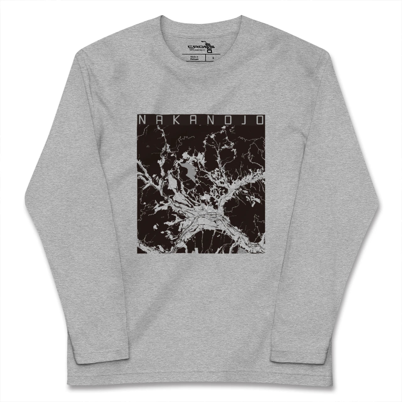 【中之条(群馬県)】地図柄ロングスリーブTシャツ