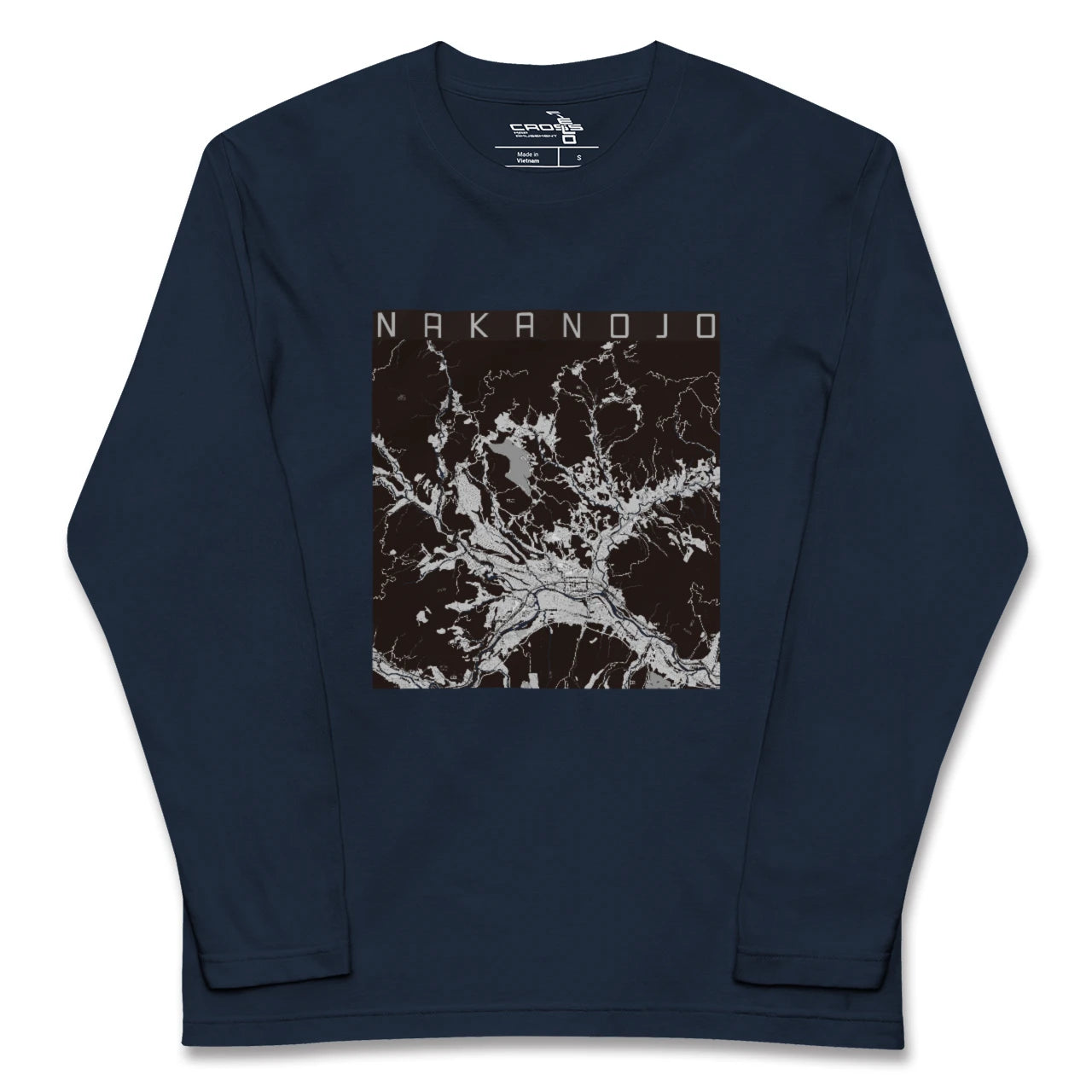 【中之条(群馬県)】地図柄ロングスリーブTシャツ