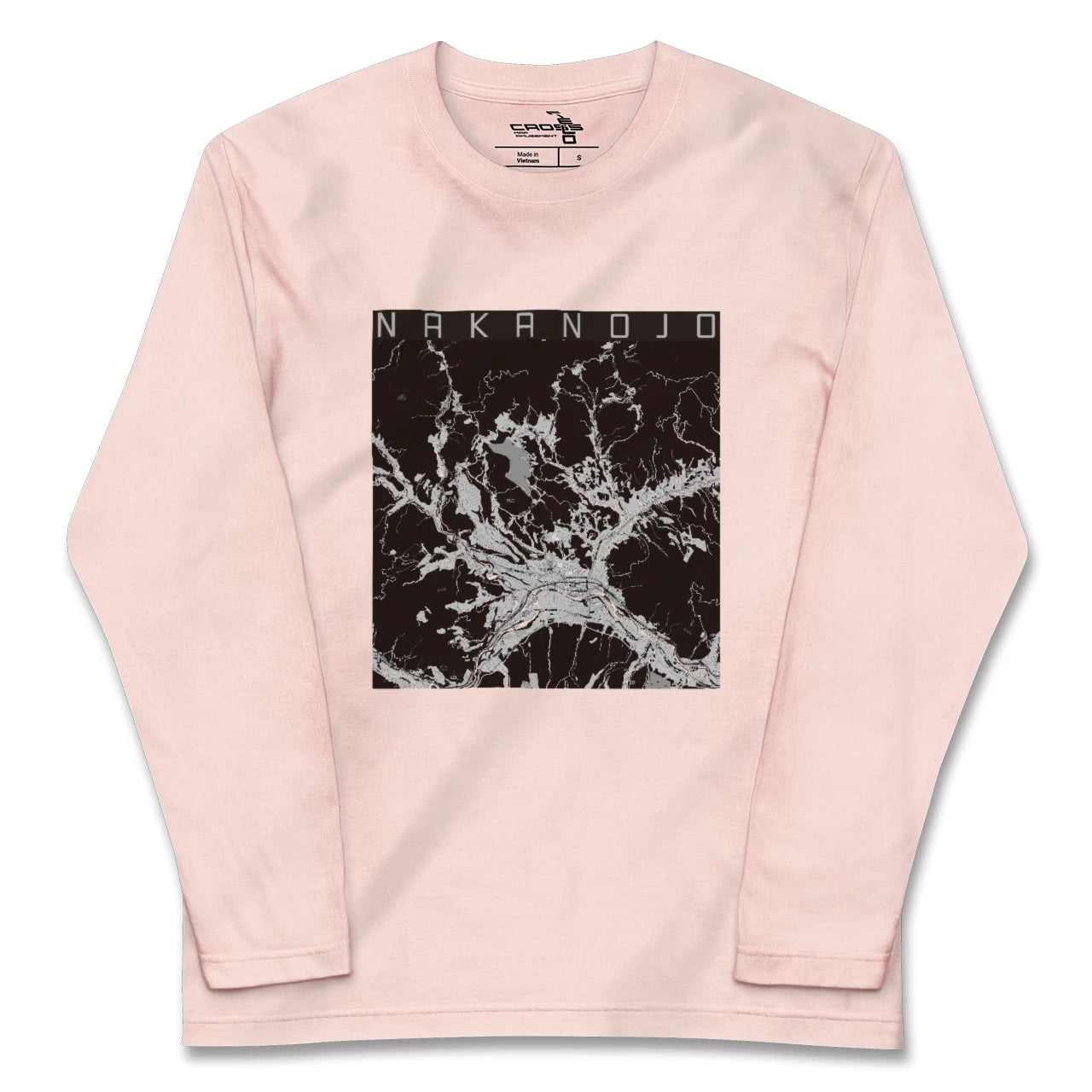 【中之条(群馬県)】地図柄ロングスリーブTシャツ