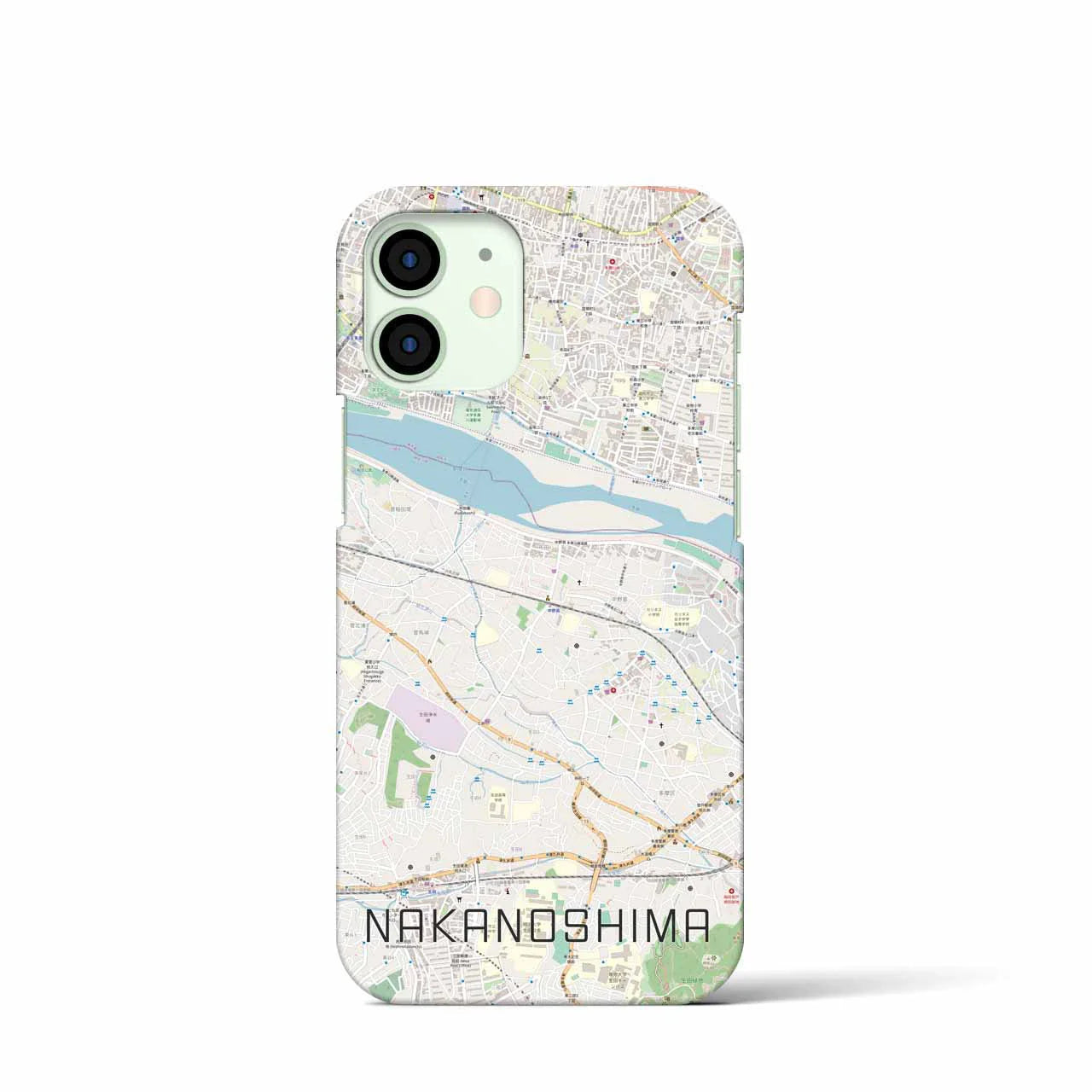 【中野島(神奈川県)】地図柄iPhoneケース(バックカバータイプ)