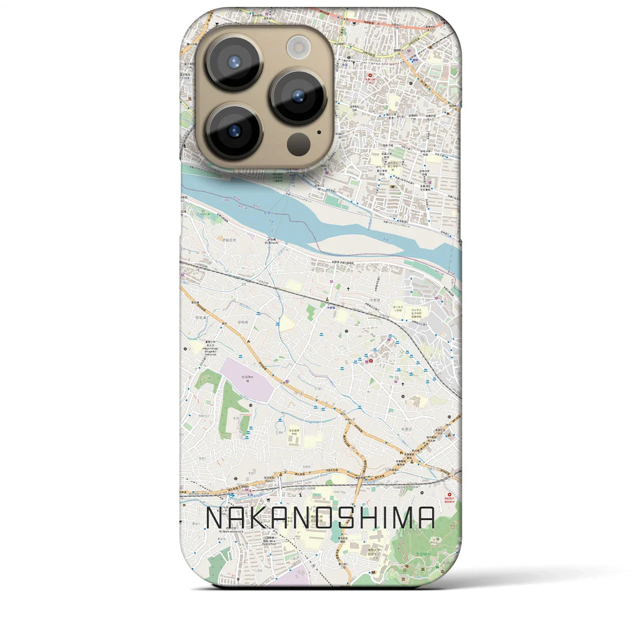 【中野島(神奈川県)】地図柄iPhoneケース(バックカバータイプ)