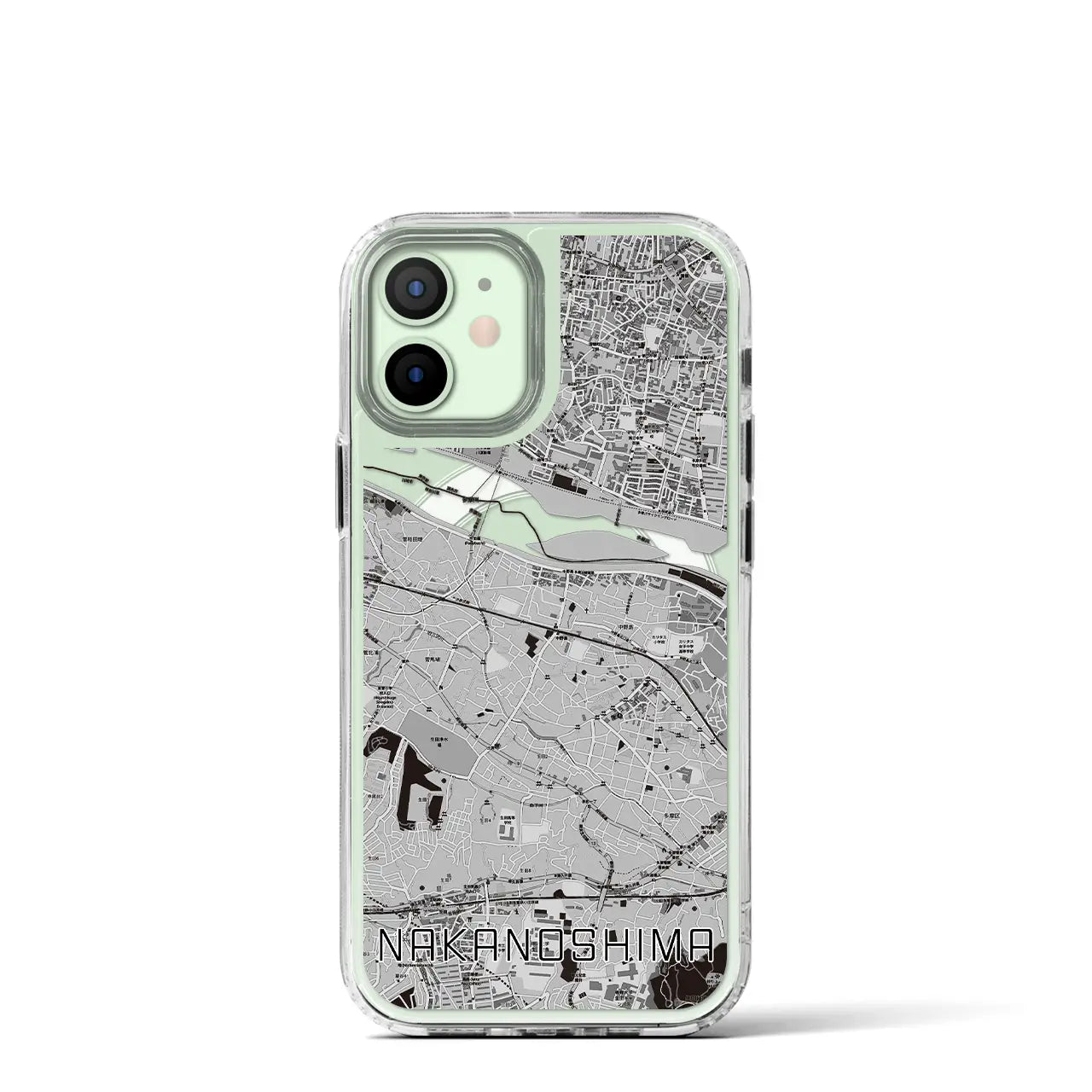 【中野島(神奈川県)】地図柄iPhoneケース(MagSafeタイプ)