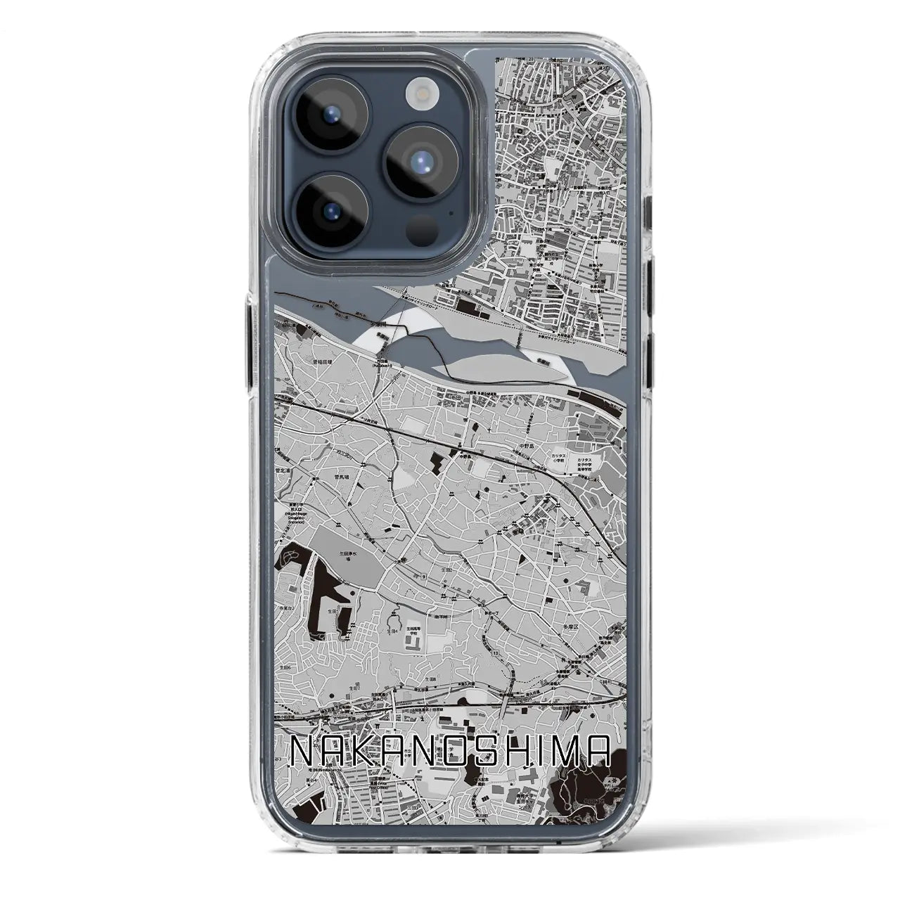 【中野島(神奈川県)】地図柄iPhoneケース(MagSafeタイプ)