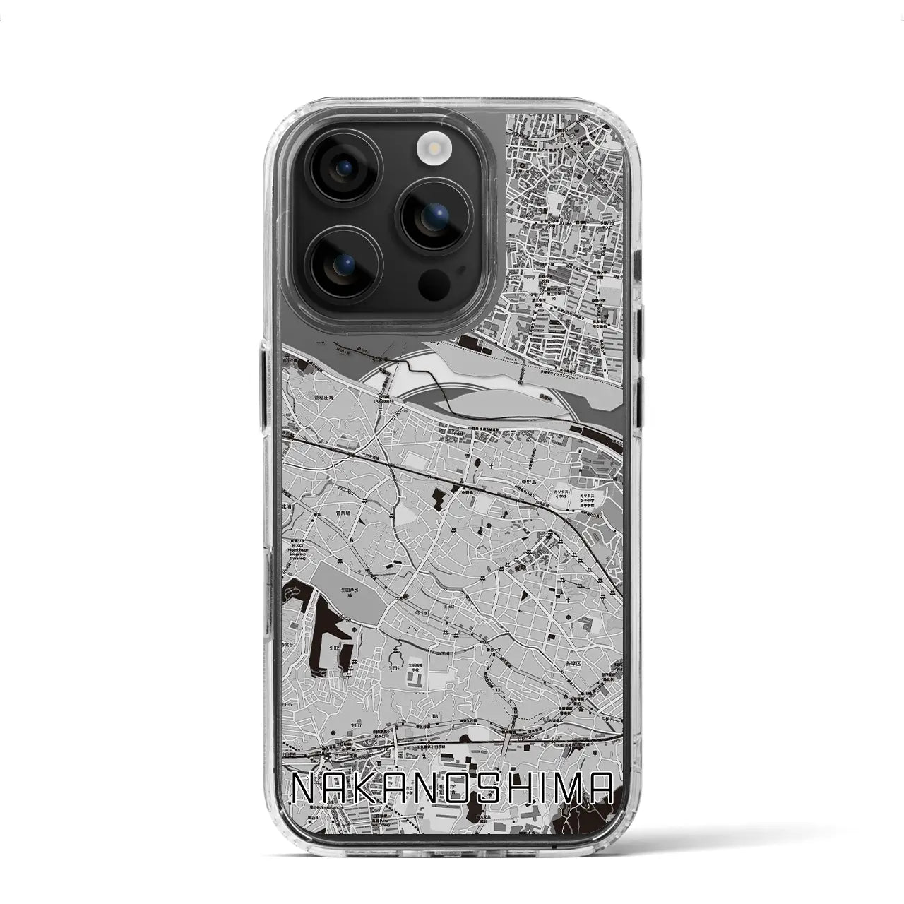 【中野島(神奈川県)】地図柄iPhoneケース(MagSafeタイプ)