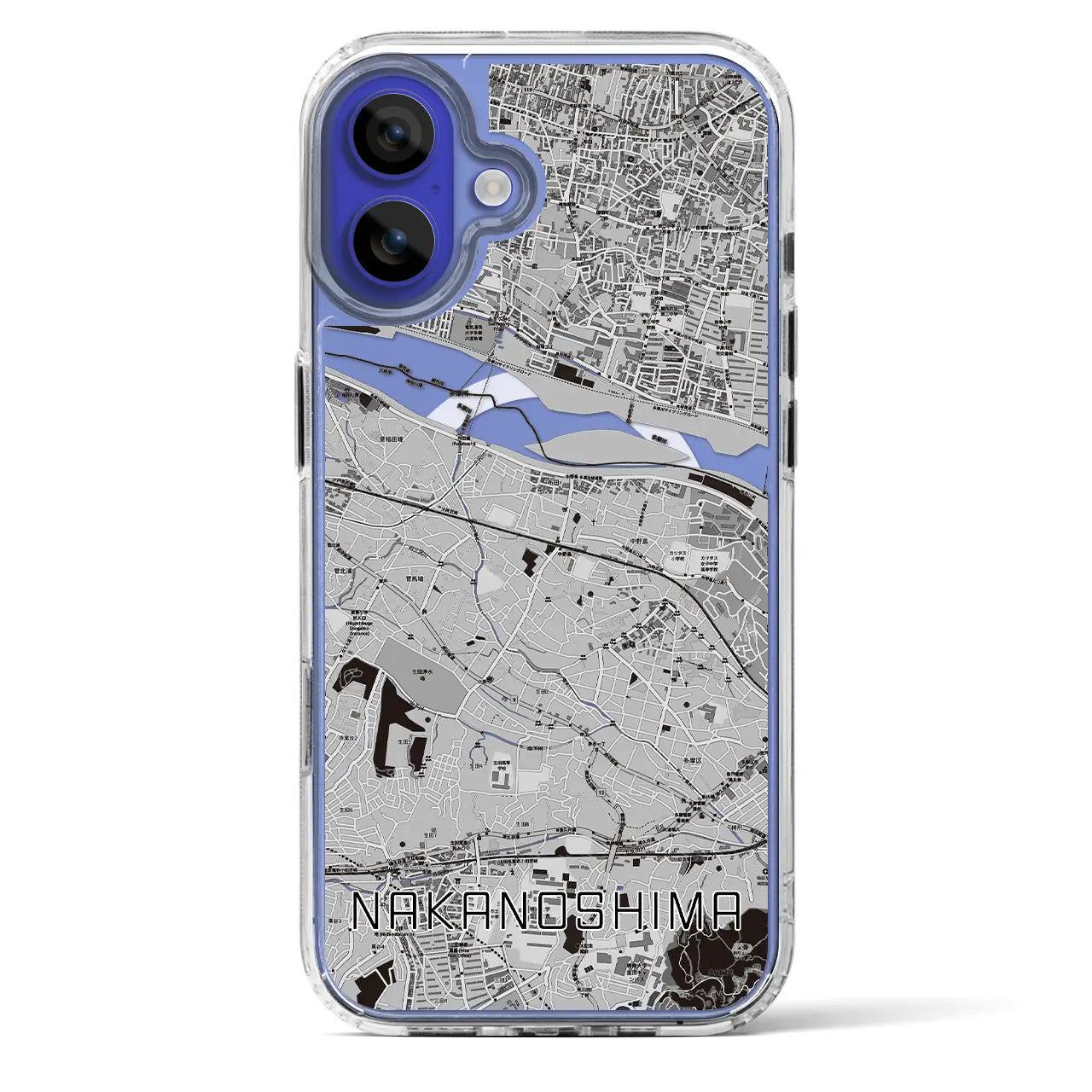 【中野島(神奈川県)】地図柄iPhoneケース(MagSafeタイプ)