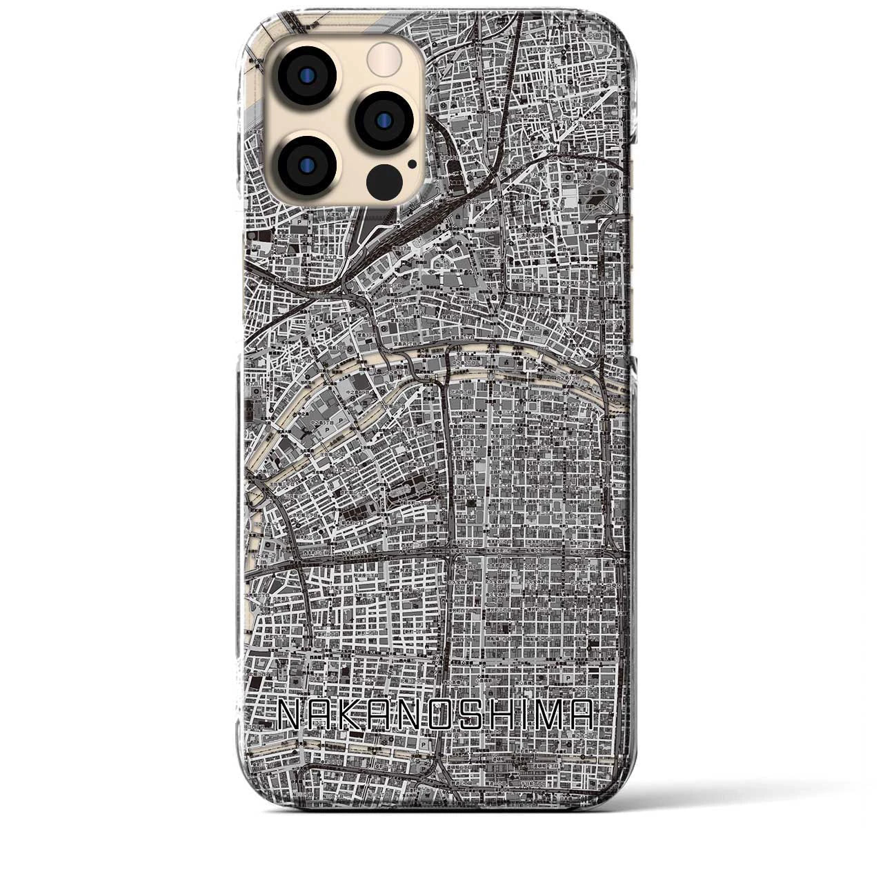 【中之島(大阪府)】地図柄iPhoneケース(クリアタイプ)