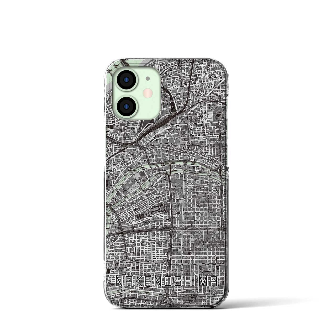 【中之島(大阪府)】地図柄iPhoneケース(クリアタイプ)